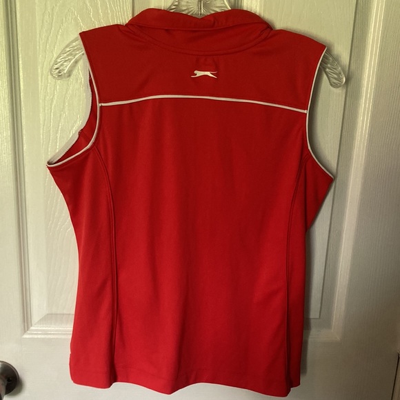 Red Slazenger 1/2 Button Down Shirt - Picture 4 of 7